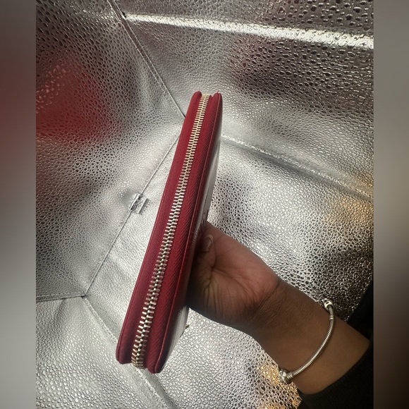 Preloved Red YSL Zippy Wallet with Box and Dust Bag - Picture 4 of 11